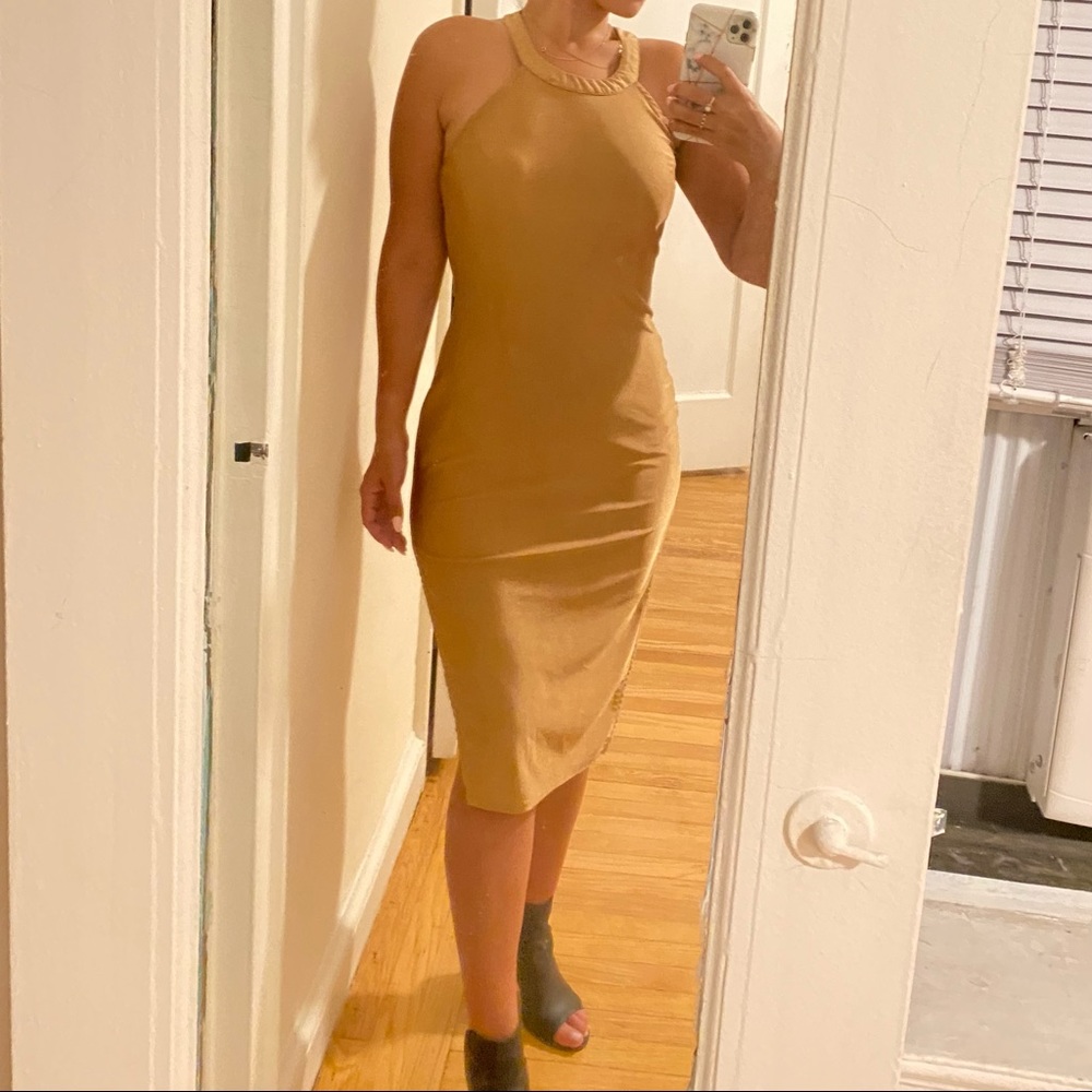 Golden bodycon dress